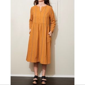 Piper & Scoot orange dress with buttons size small